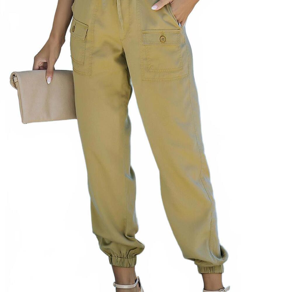 Khaki Cargo Style Jogger Pants NWOT